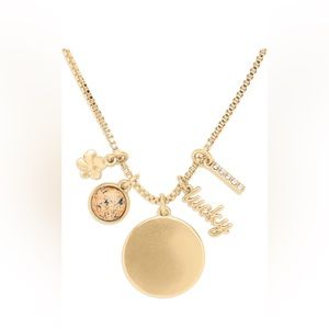 Lucky Brand Set Stone and Lucky Charm Necklace, Gold